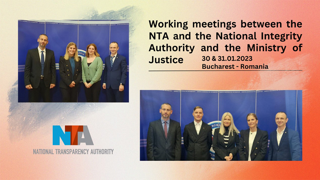 Work meetings with the Integrity Authority and the Ministry of Justice of Romania