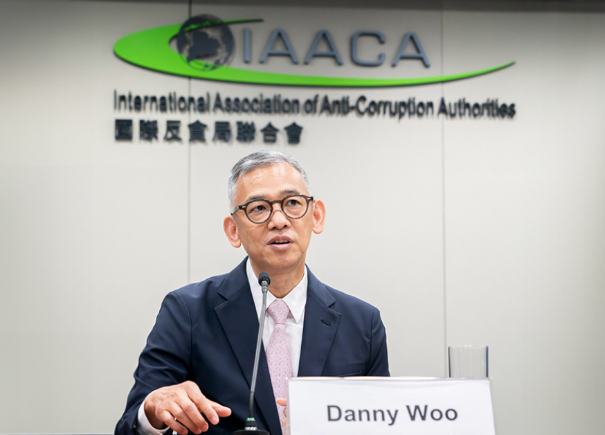Mr Woo sharing his vision for taking up IAACA Presidency