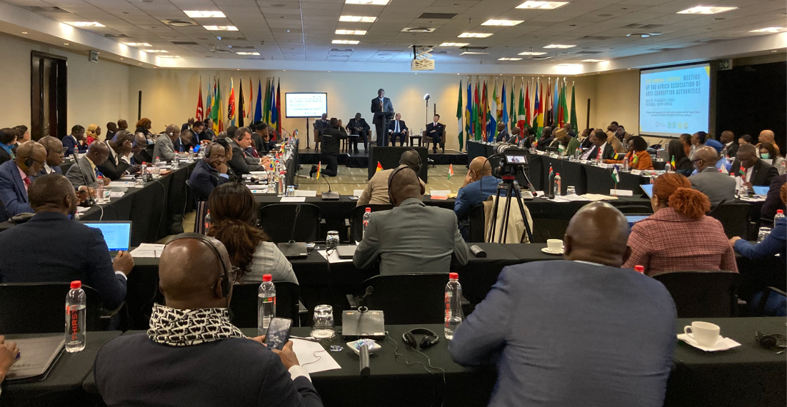 About 100 delegates attending the 6th Annual General Meeting of the African Association of Anti-Corruption Authorities (AAACA)