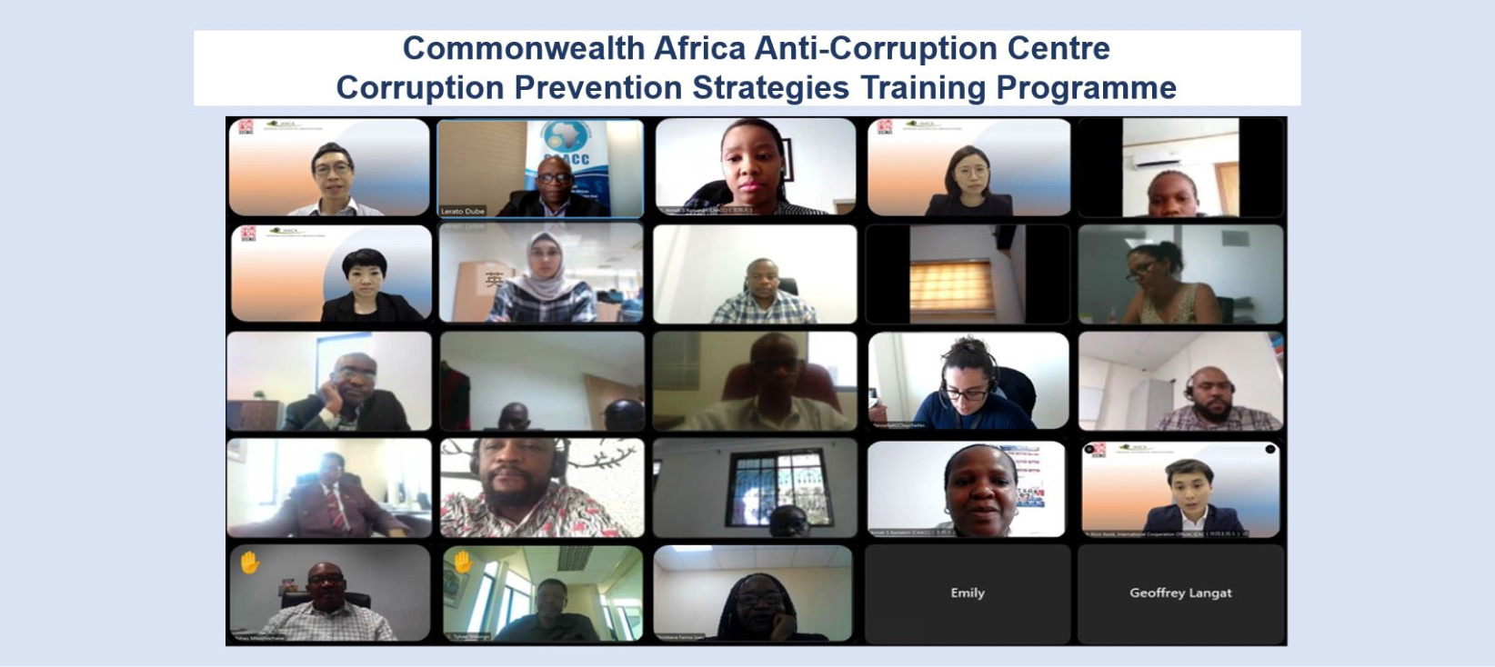 Participants from African anti-corruption authorities interacting with ICAC speakers